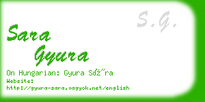 sara gyura business card